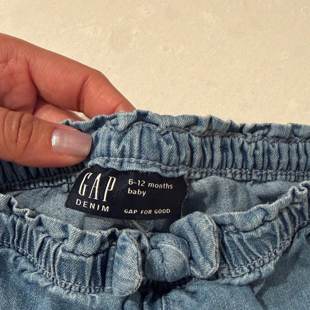 GAP Baby Denim Bubble Shorts - Blue - Picture 2 of 3